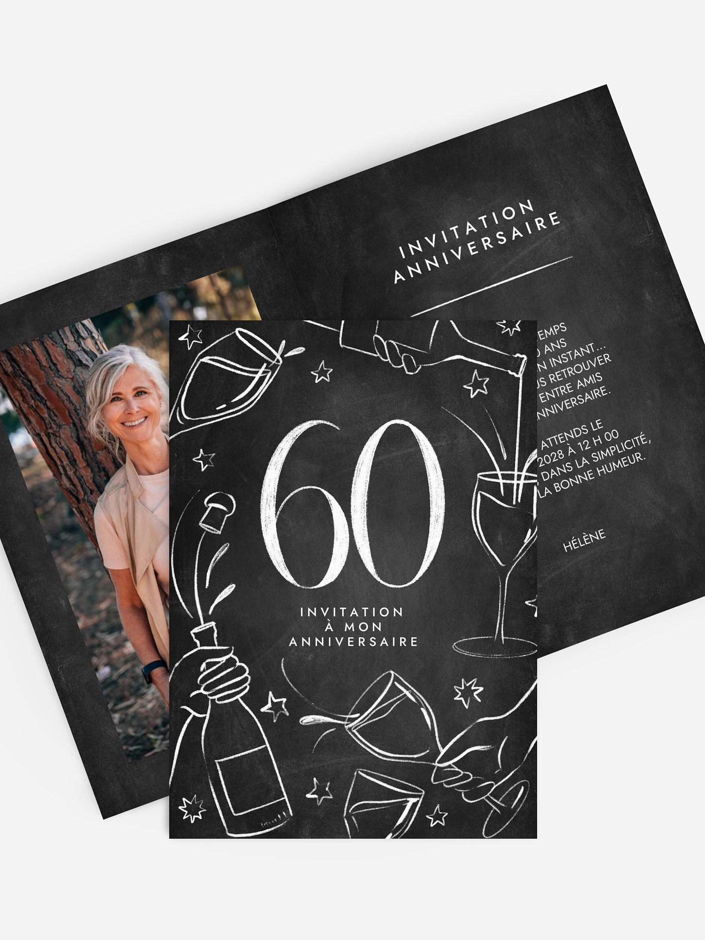 invitation anniversaire 60 Ardoise d´anniversaire