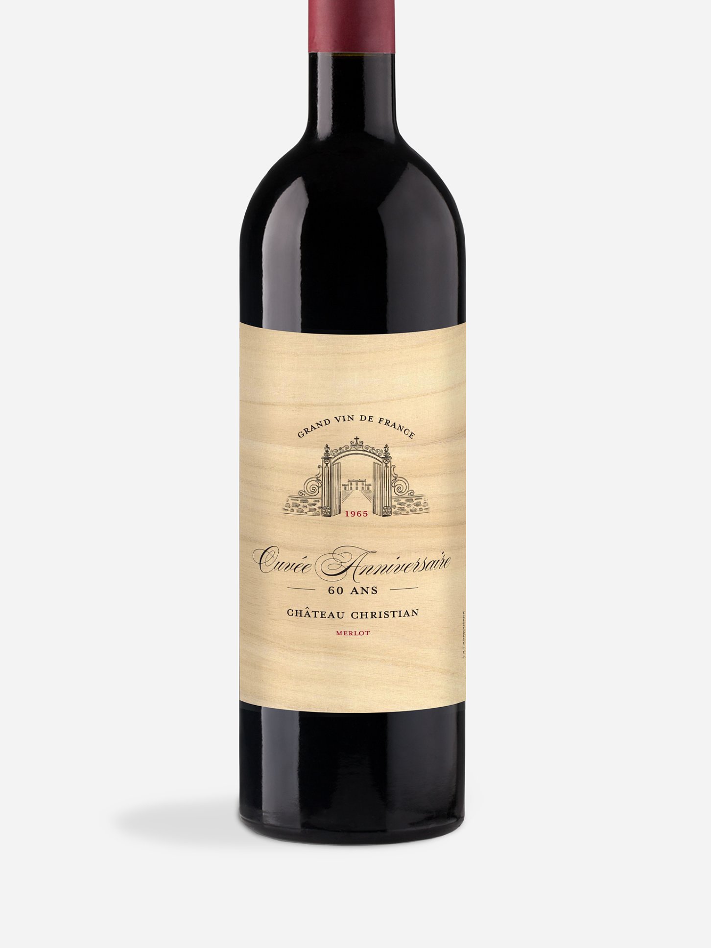 Étiquette pour bouteille Anniversaire grand cru
