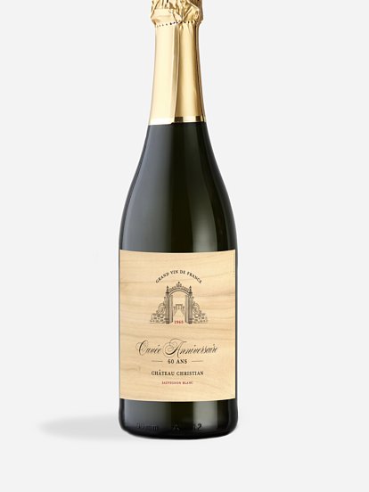 Étiquette pour bouteille Anniversaire grand cru
