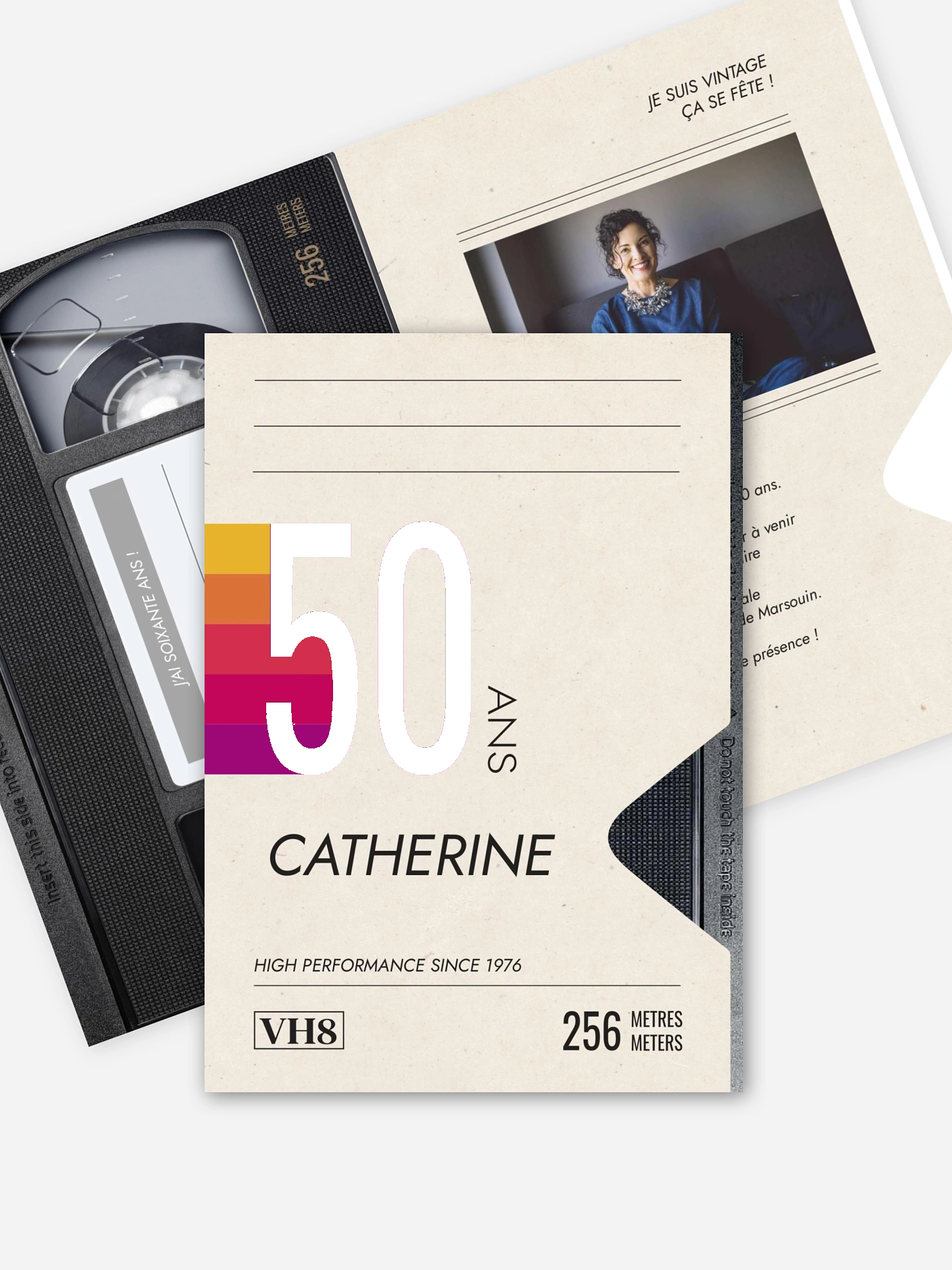 invitation anniversaire 50 VHS Memories