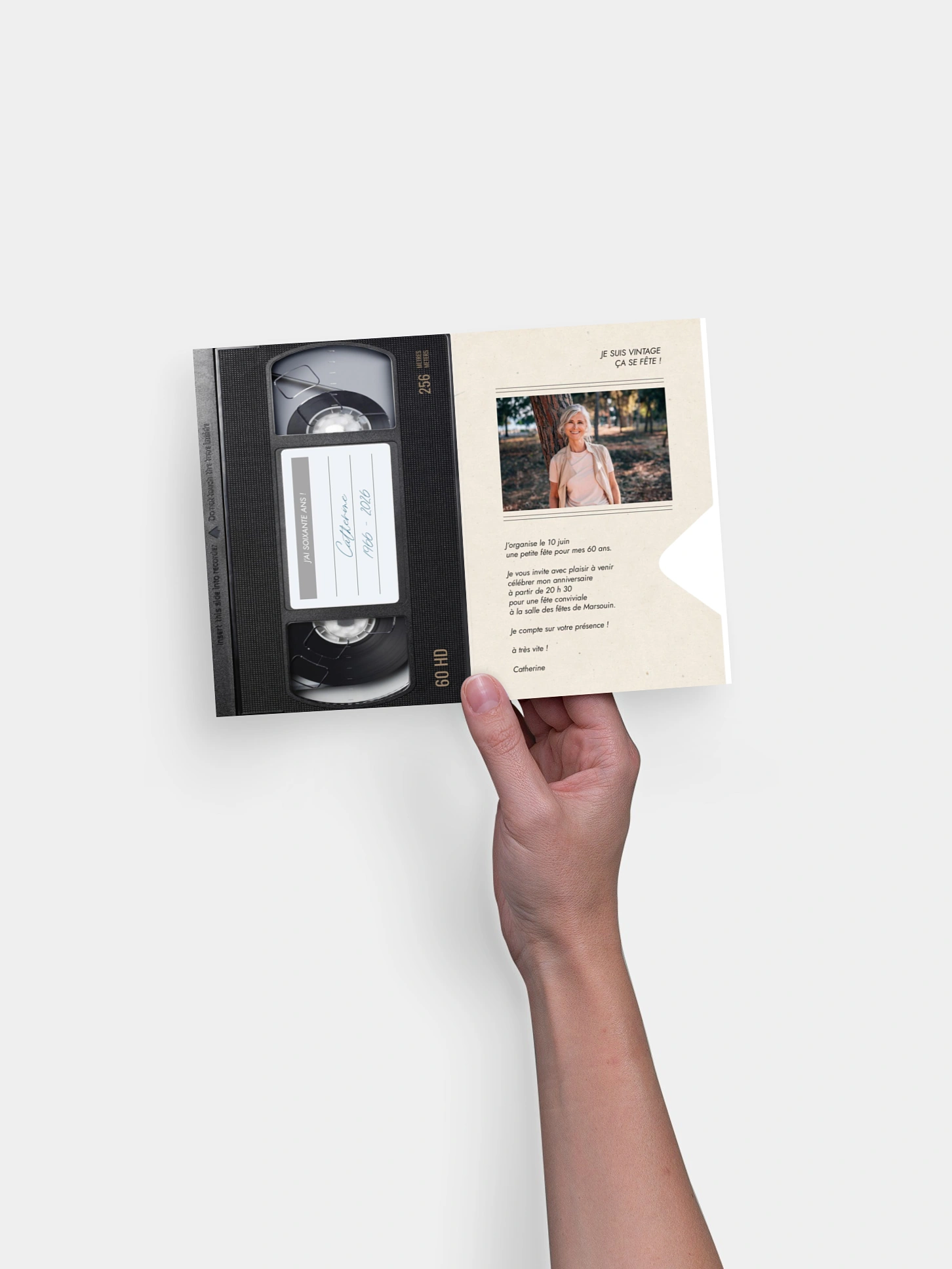 invitation anniversaire 60 VHS Memories