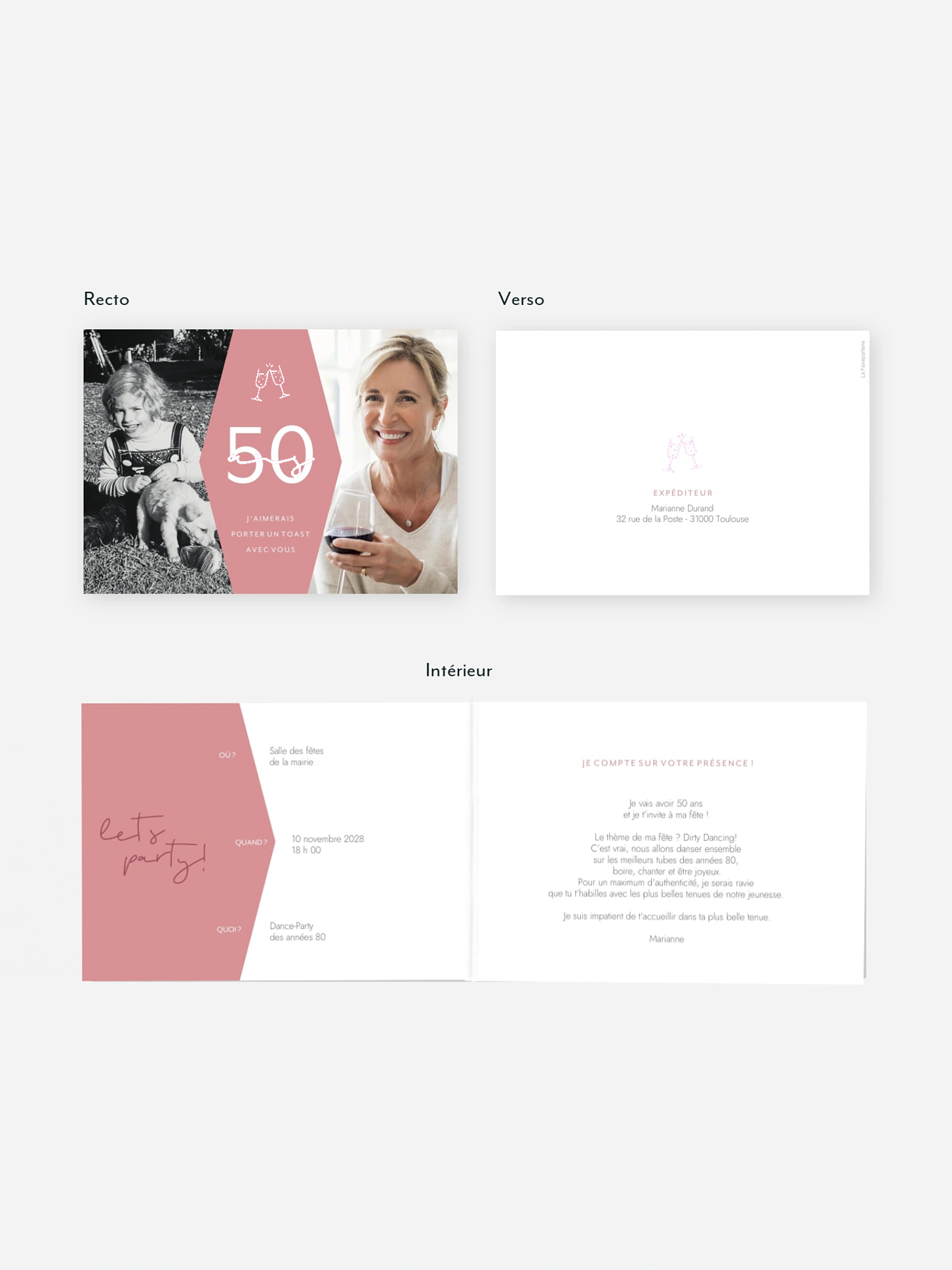invitation anniversaire 50 Best Age