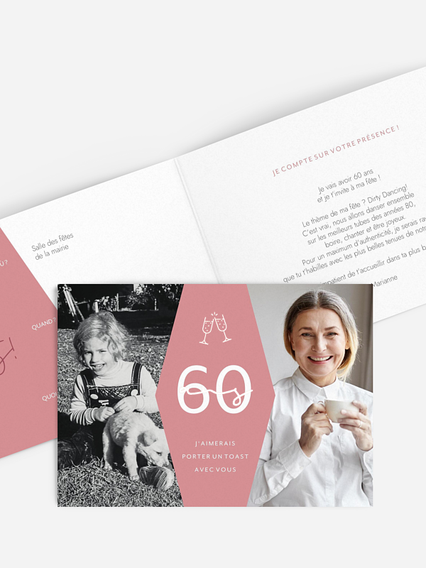 invitation anniversaire 60 Best Age