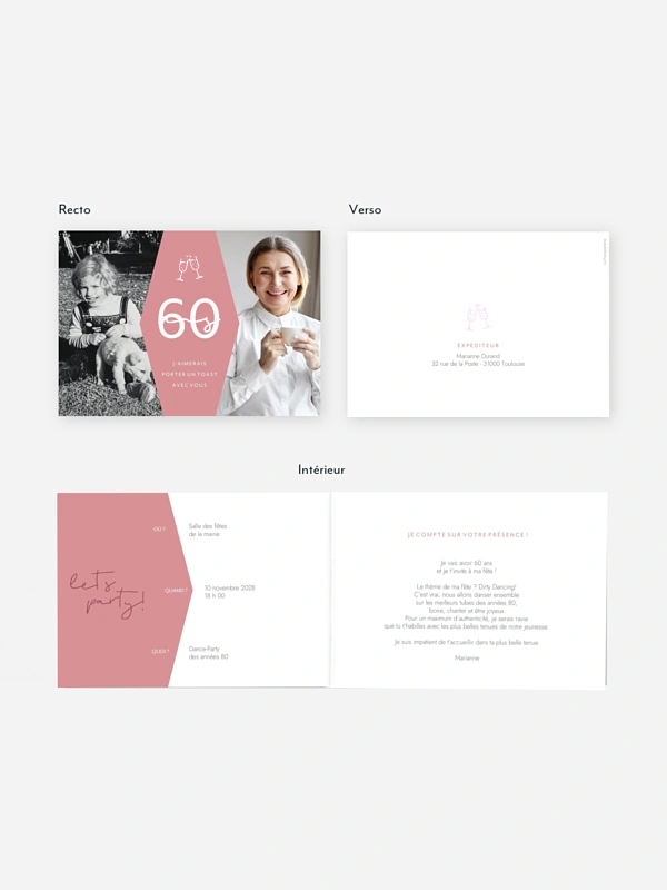 invitation anniversaire 60 Best Age