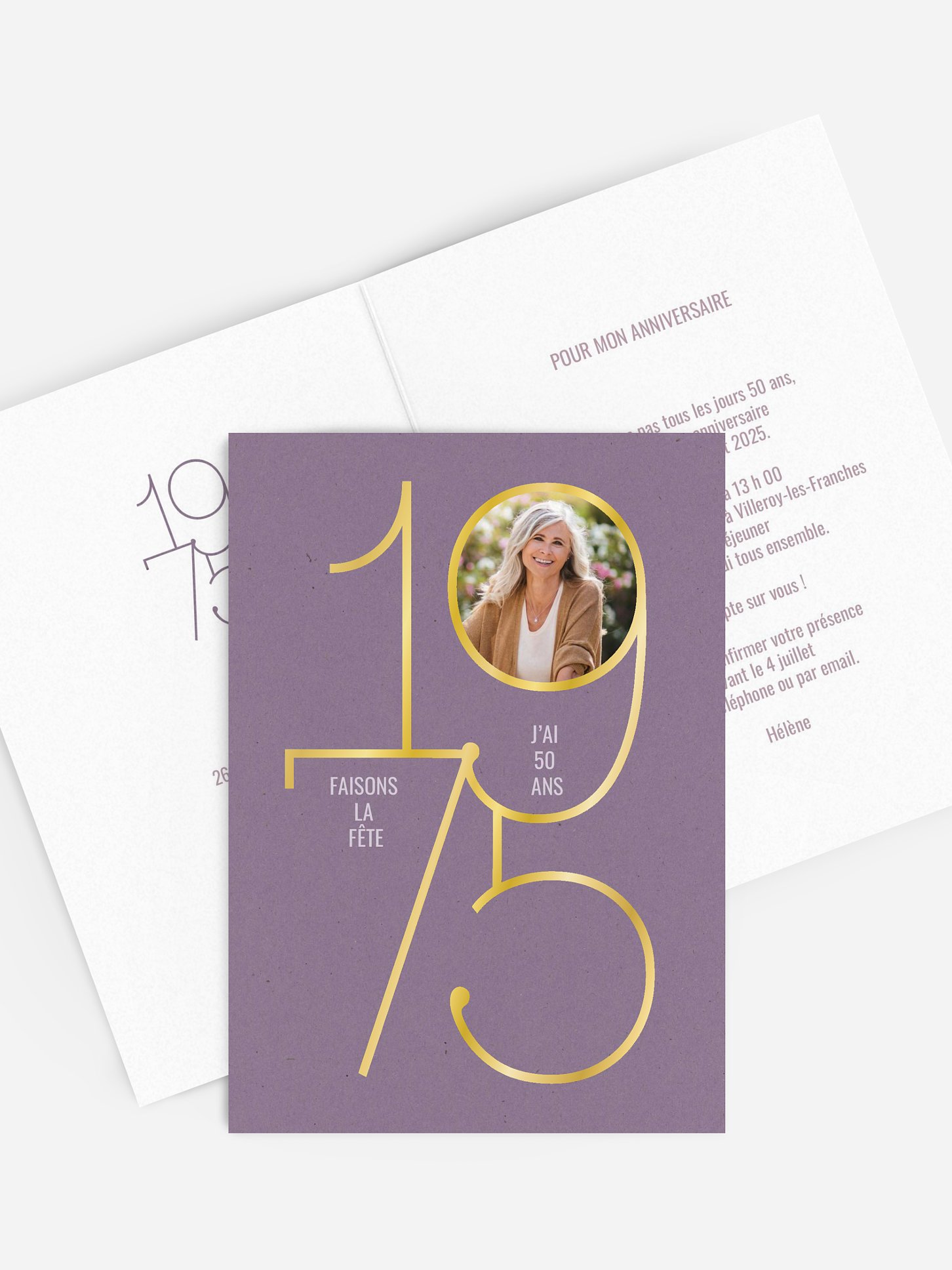 invitation anniversaire 50 Années de naissance