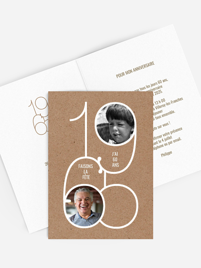 invitation anniversaire 60 Années de naissance