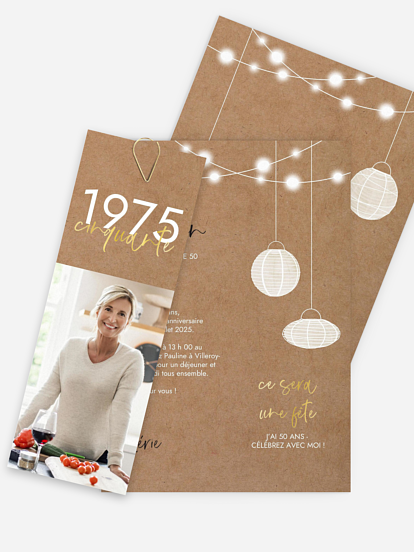 invitation anniversaire 50 Jardin de Lumières