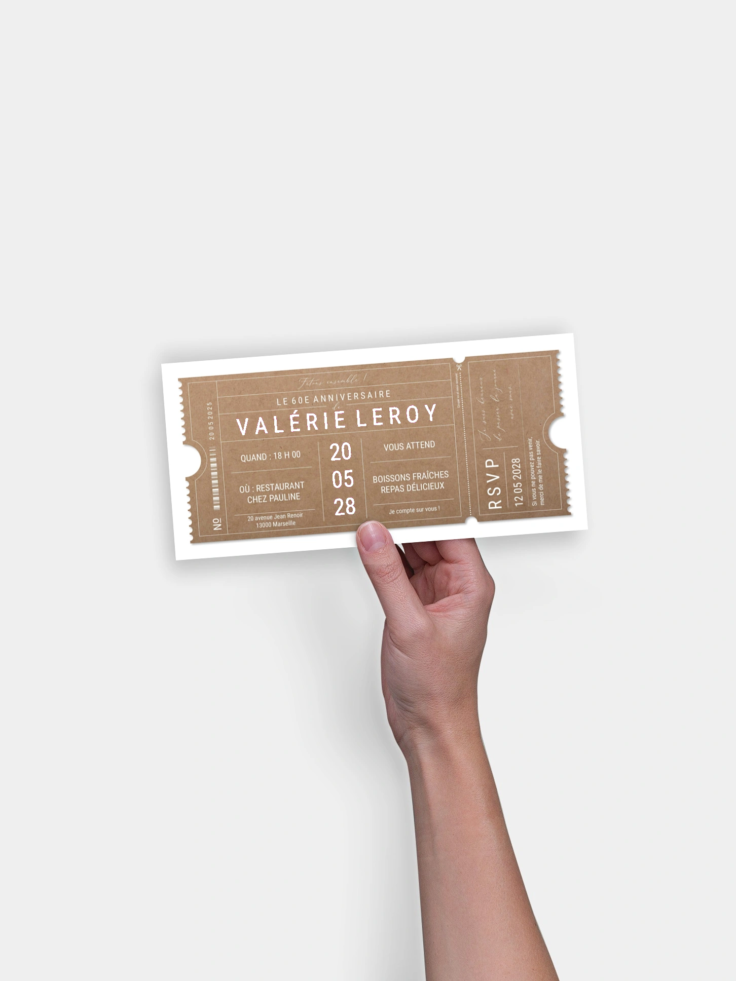 invitation anniversaire 60 VIP Ticket