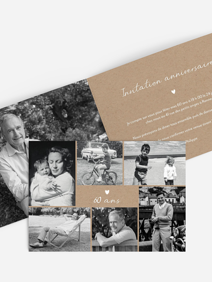 invitation anniversaire 60 Birthday party