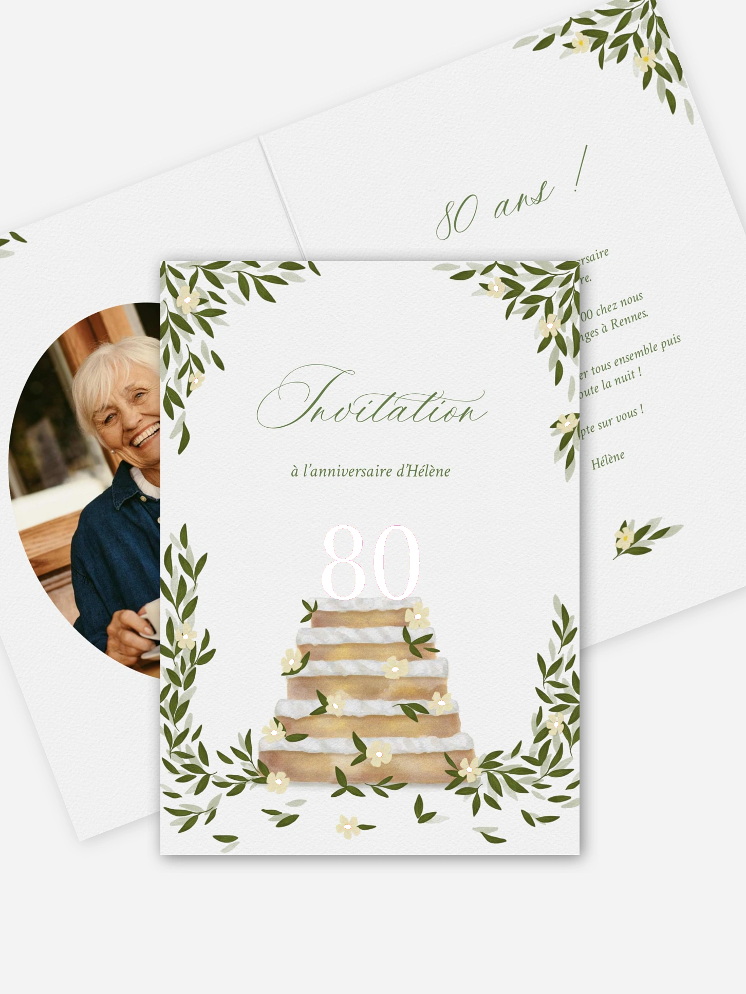 invitation anniversaire 80 Décoration de gâteaux