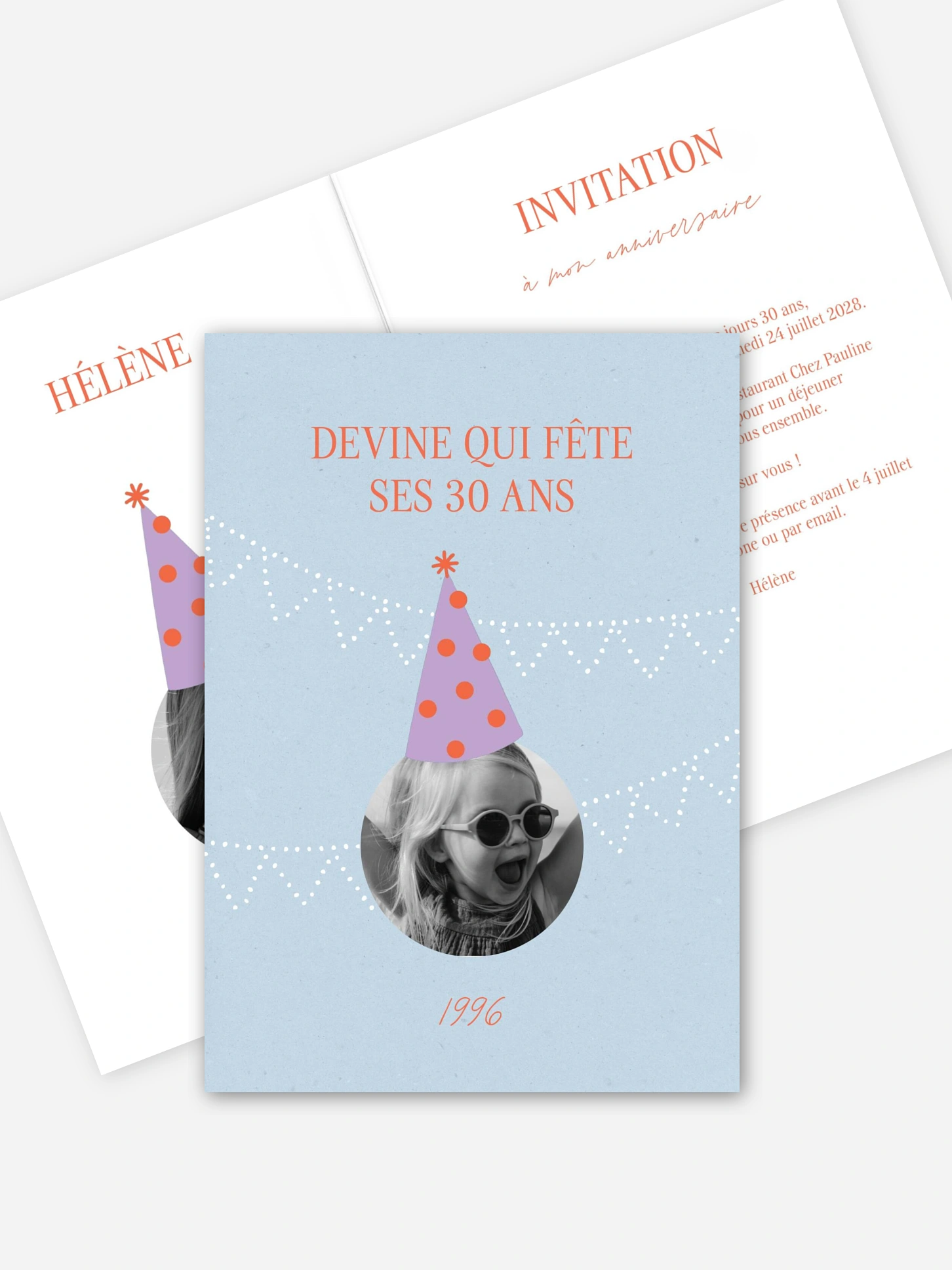 invitation anniversaire 30 Chapeau de fête