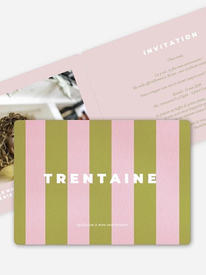 invitation anniversaire 30 Coloré