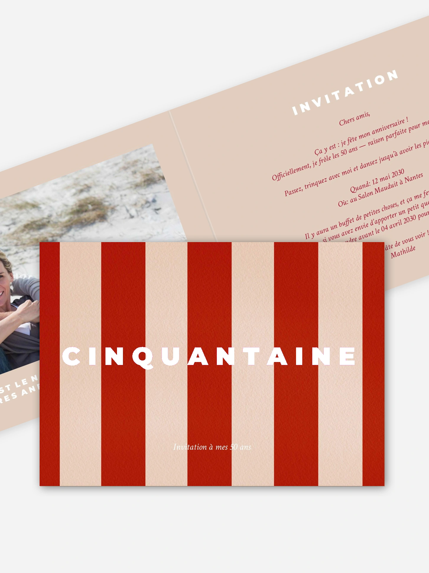 invitation anniversaire 50 Coloré
