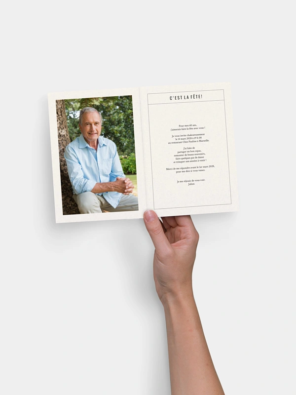 invitation anniversaire 60 La bonne part
