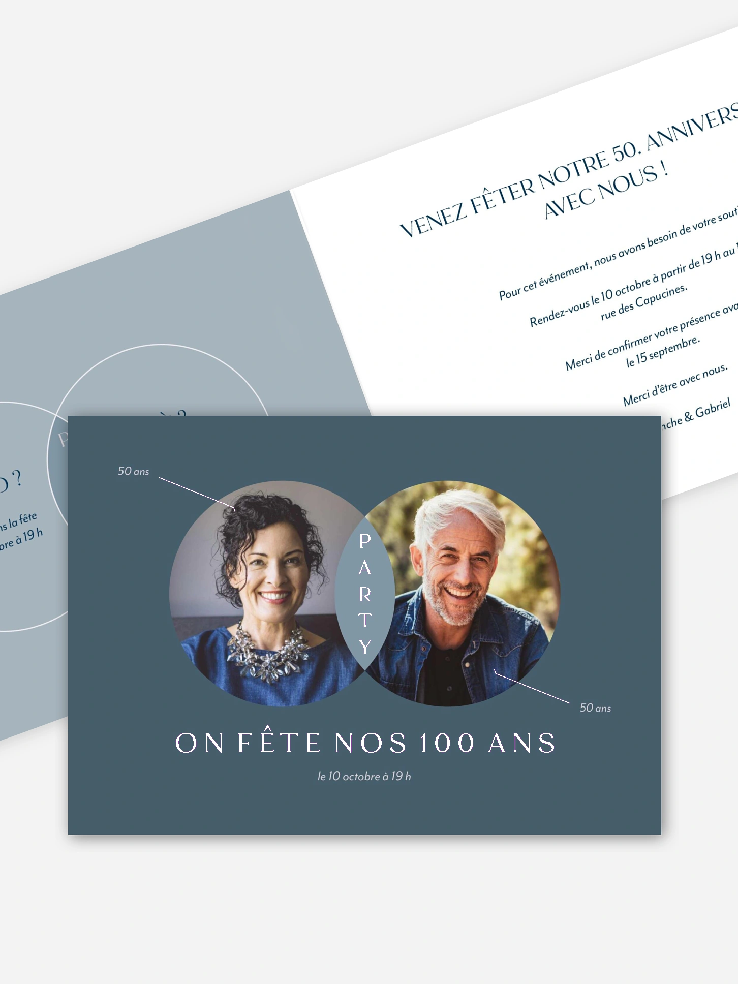 invitation anniversaire Double fête