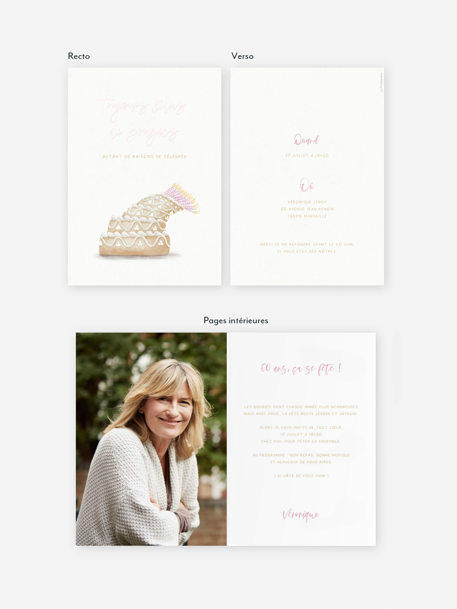 invitation anniversaire 60 Trop de bougies