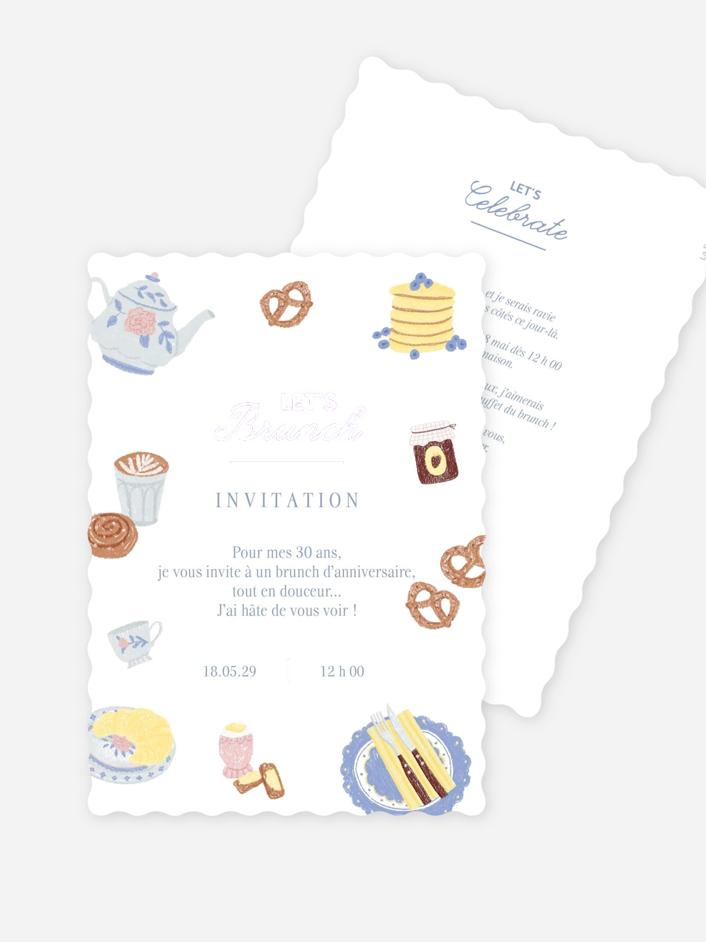 invitation anniversaire Brunch en joie