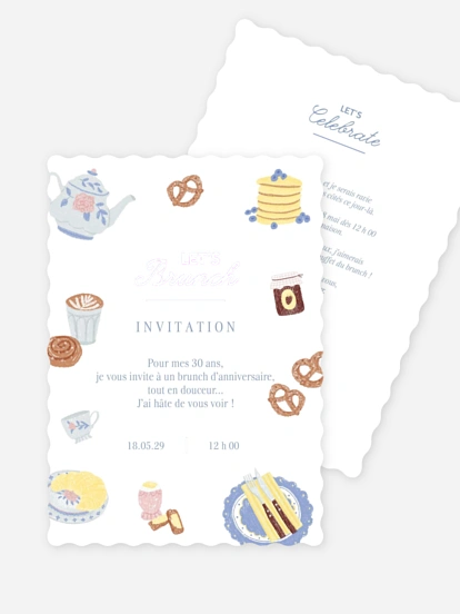invitation anniversaire Brunch en joie