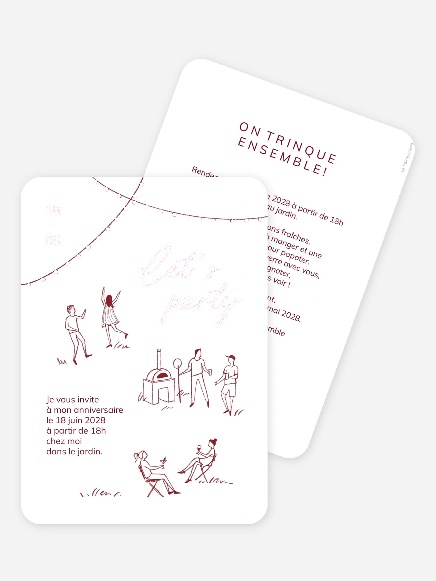 invitation anniversaire On fait la fête
