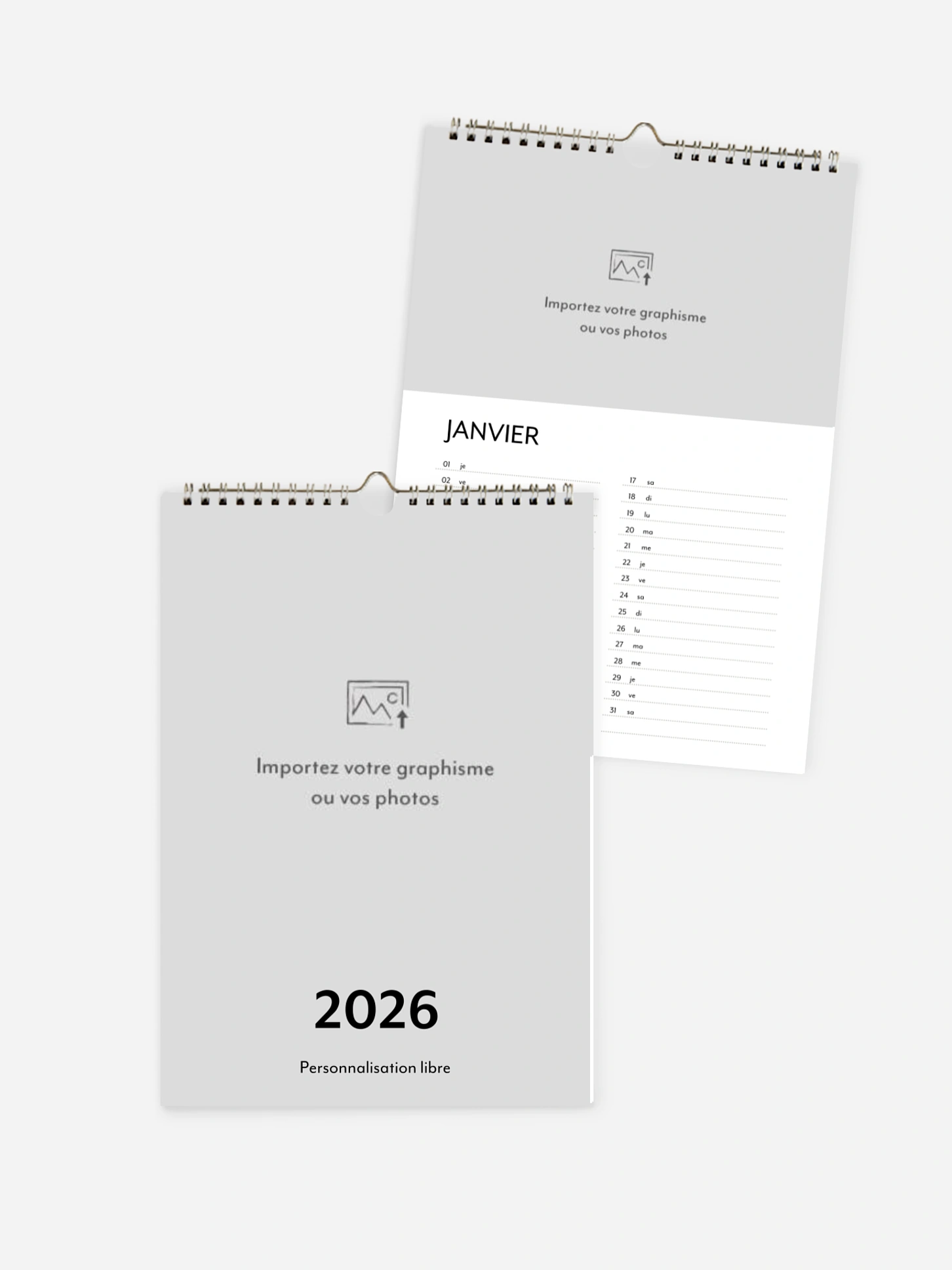 Calendrier mural Personnalisation libre