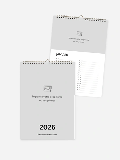 Calendrier mural Personnalisation libre