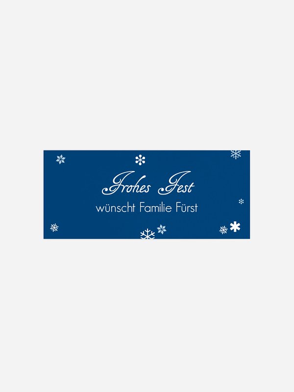 Geschenkaufkleber Weihnachten Schneeball