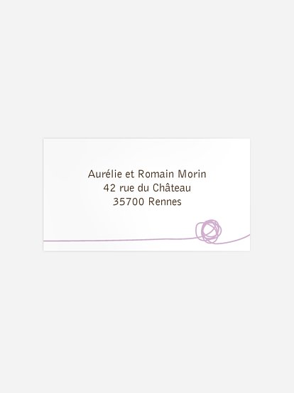 Étiquette destinataire naissance Jeu de ficelle