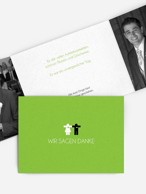 Dankeskarte Hochzeit Mann & Frau