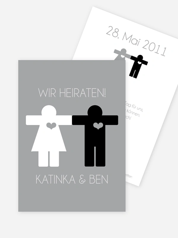 Save-the-Date Karte Mann & Frau