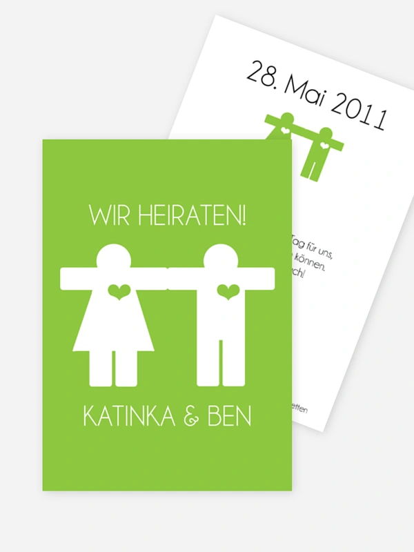 Save-the-Date Karte Mann & Frau