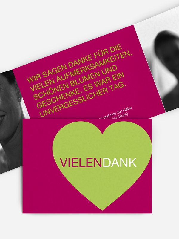 Dankeskarte Hochzeit Großherzig