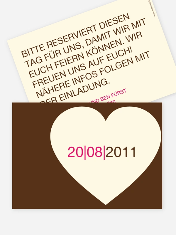 Save-the-Date Karte Großherzig