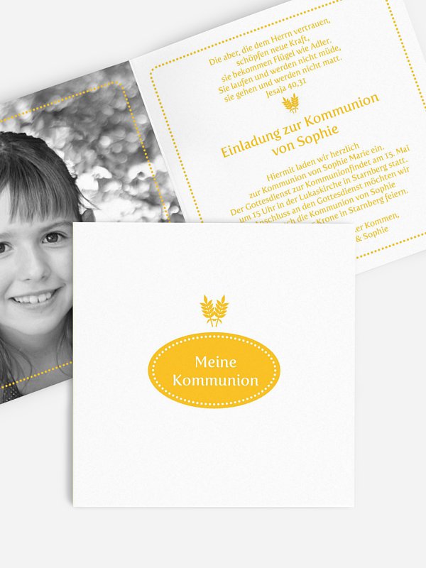 Kommunionseinladung Ähre