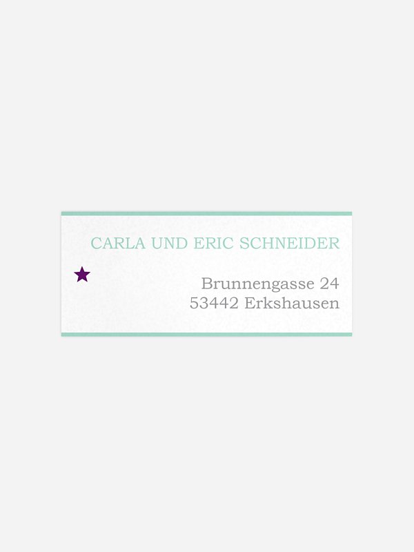Absenderaufkleber Geburtstag Star