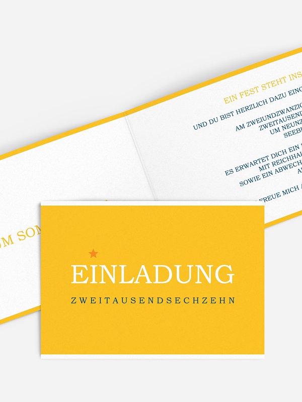 Partyeinladung Star