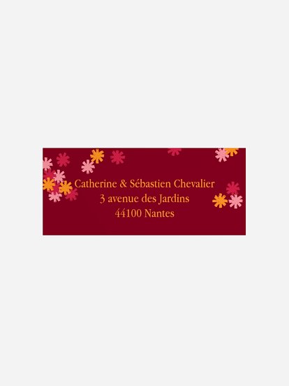 Étiquette expéditeur voeux Chemin étoilé