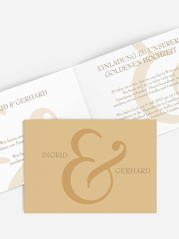 Einladung zur Goldenen Hochzeit &