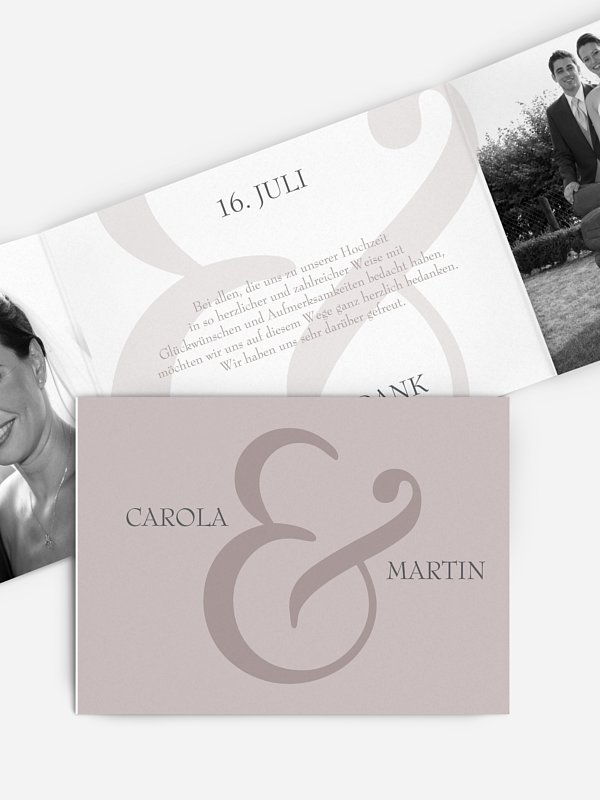 Dankeskarte Hochzeit &