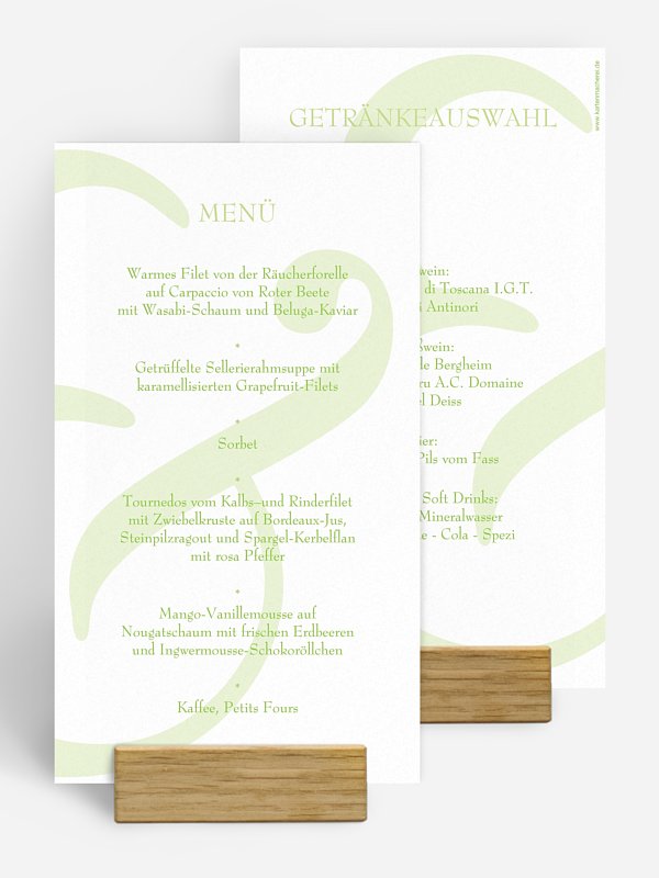 Menükarte Hochzeit &