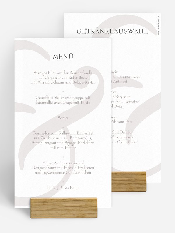 Menükarte Hochzeit &
