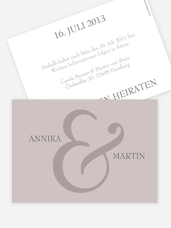 Save-the-Date Karte &