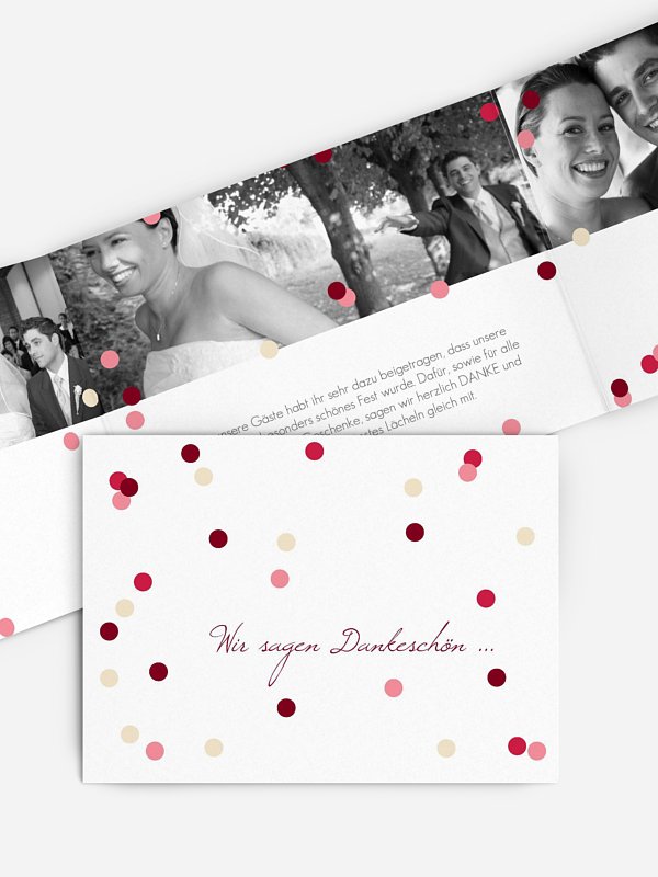 Dankeskarte Hochzeit Punktvoll