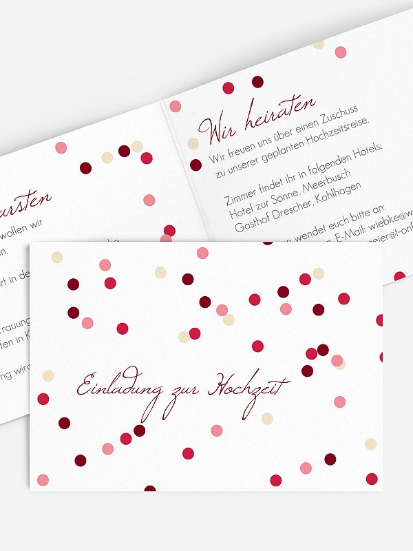 Hochzeitseinladung Punktvoll