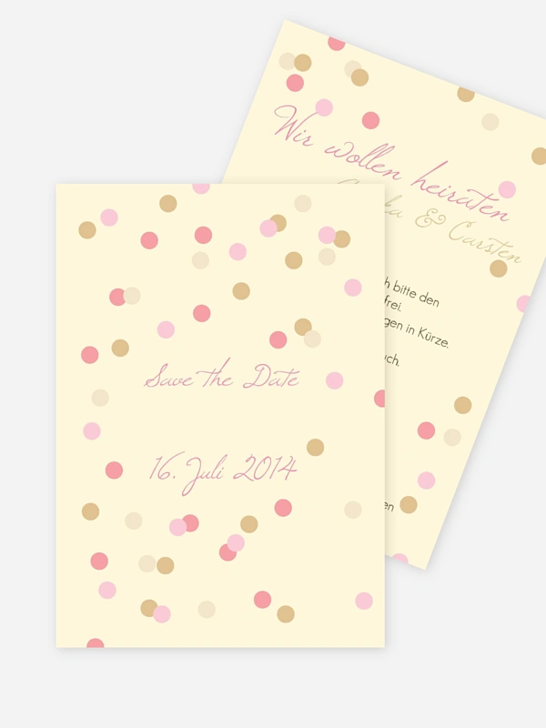 Save-the-Date Karte Punktvoll