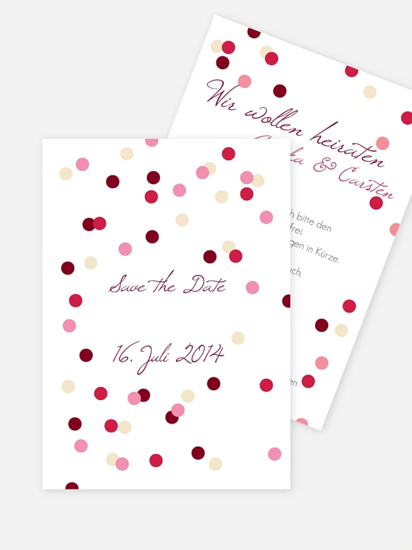 Save-the-Date Karte Punktvoll