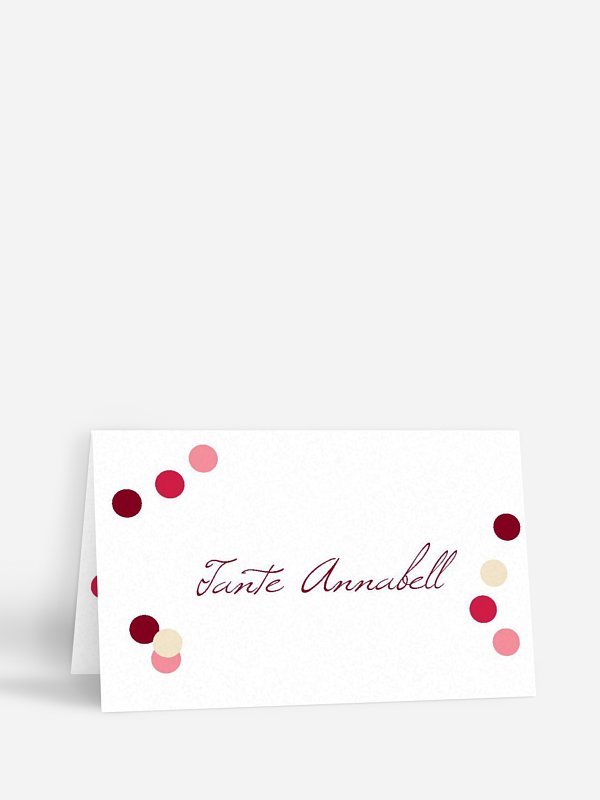 Tischkarte Hochzeit Punktvoll