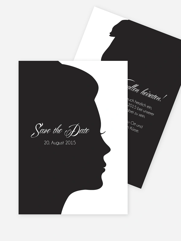 Save-the-Date Karte Scherenschnitt