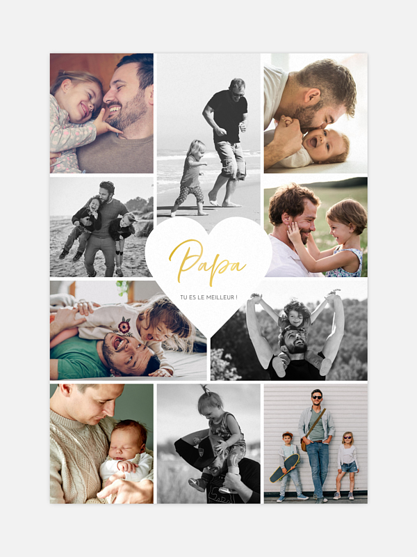 Affiche fête des pères Avec amour