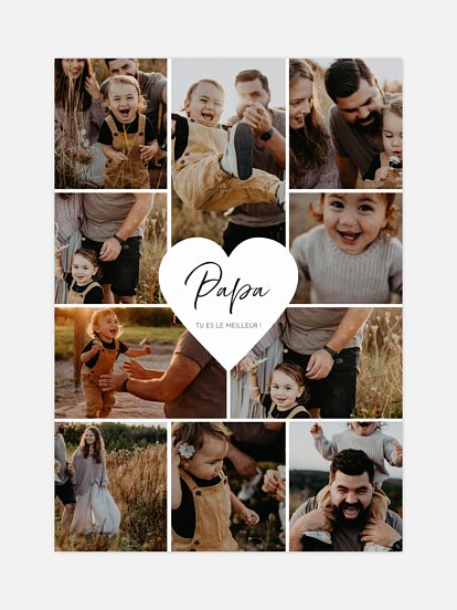 Affiche fête des pères Avec amour
