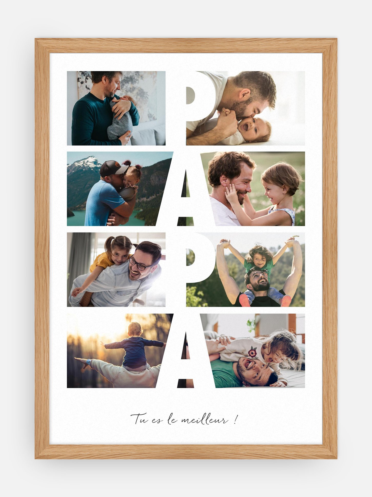 Affiche fête des pères Papa en lettres